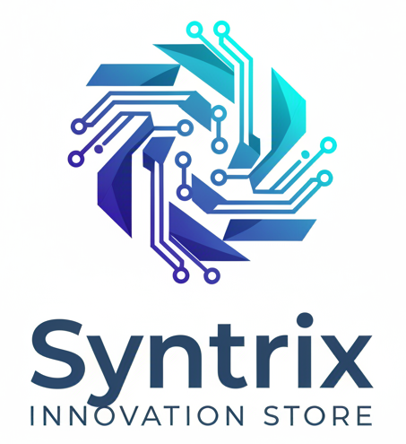 Create a unique logo, white background for Syntrix Innovation Store